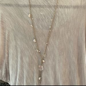 Double Stand Silver and Pearl necklace